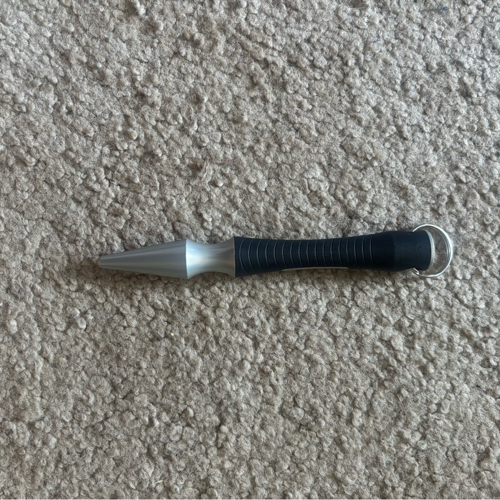 Black and Silver Striking Tool Keychain